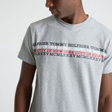 Camiseta Tommy Hilfiger Logo Stripe Gola C - Etiqueta CE
