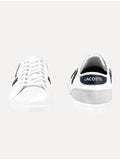 Tênis Lacoste Masculino Couro Sideline Wht/Nvy Branco (cod 93046)