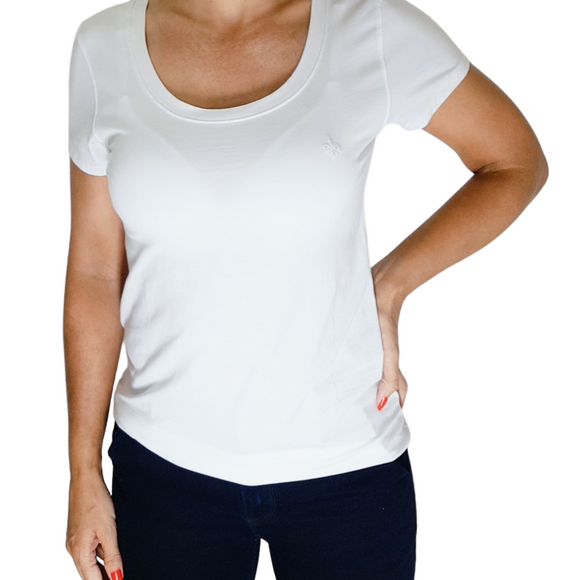 T-Shirt Dudalina Soft Pima Cotton Branca - Etiqueta CE