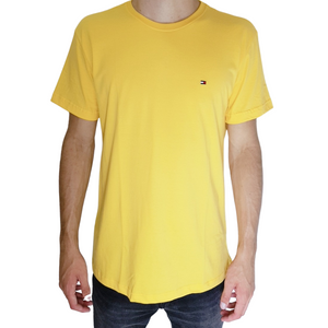 Camiseta Tommy Hilfiger Básica Amarela - Etiqueta CE