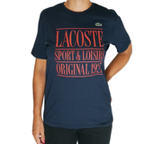 T-Shirt Lacoste Live Feminina Básica Estampada Sport & Loisirs Marine (8WB) - Etiqueta CE