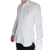 Camisa Lacoste Masculina Slim Fit Popline Estampada (AEQ) - Etiqueta CE